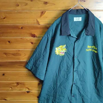 반팔 셔츠 녹색 검정 호랑이 3L 2XL 캐주얼 오버사이즈 구제 의류