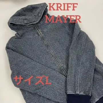 KRIFF MAYER 풀 집업 후드티 네이비 L #2036
