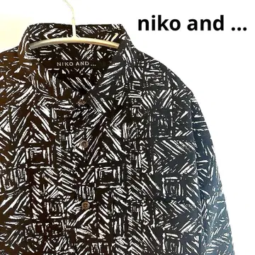niko and - 올 패턴 셔츠 긴팔 니코앤드 S 사이즈 폴리에스테르