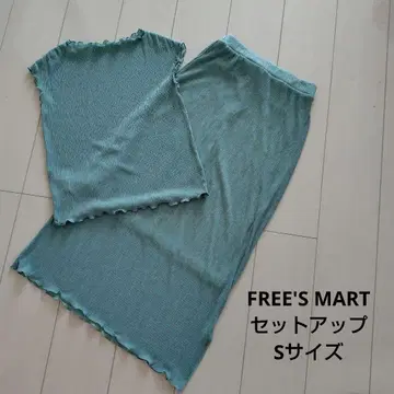 FREE'S MART 셋업 S 사이즈 그린 안감 있음 스커트