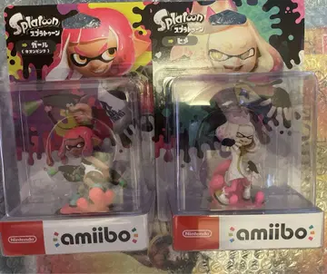 [새상품] amiibo 걸 네온 핑크 히메 스프라툰 2 세트