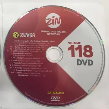 ZUMBA zin118 DVD 최신 버전