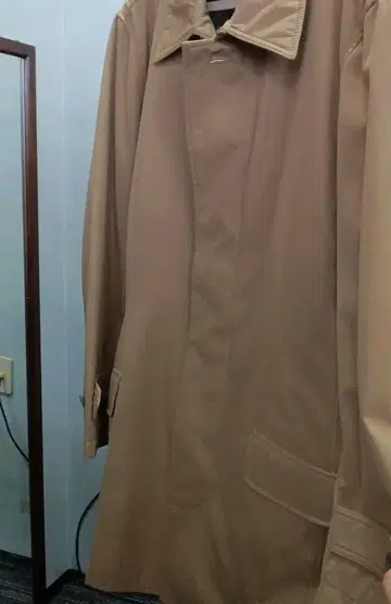 베이지 스텐카라 코트 라이너 부착