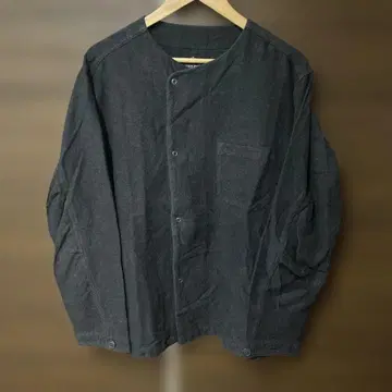 snow peak 플란넬 노카라 셔츠 L 블랙 SH-16AU103