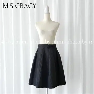 M'S GRACY*라메 퀼팅 플레어 스커트