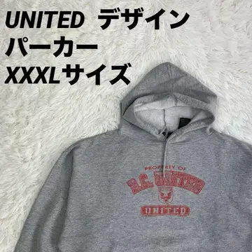 후드티 후드 UNITED 디자인 us 구제 의류 회색 XXXL 사이즈