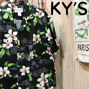 KY'S 케이와이즈 알로하 셔츠 XL 구제 의류 (1793)