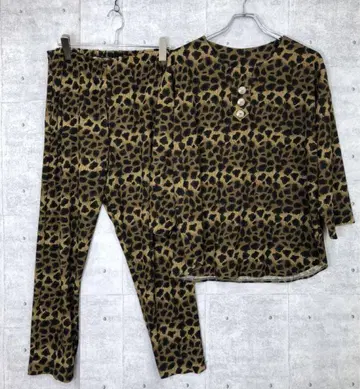 레트로 노스탤지 구제 애니멀 프린트 이지 셋업 투피스