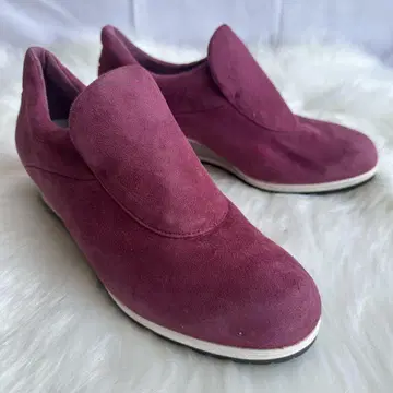긴자 카네마츠 퍼플 스웨이드 슬립온 모카신 23.5cm