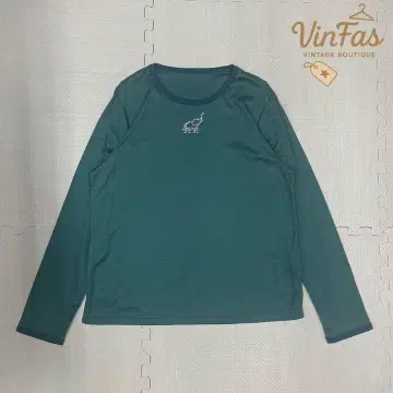 vintage 원포인트 롱T 공룡 자수 캐주얼 스트릿