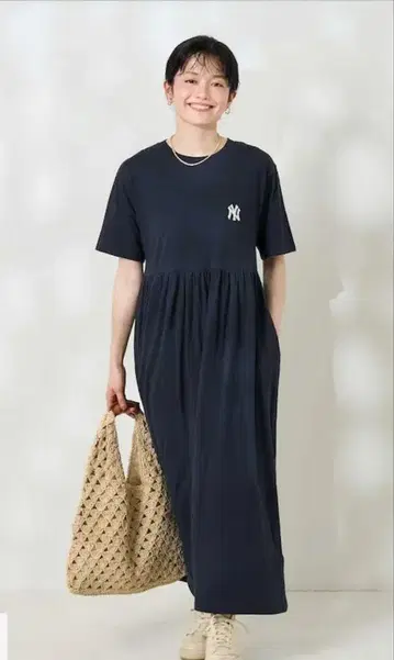 FREAK'S STORE MLB 로고 어레인지 티셔츠 원피스