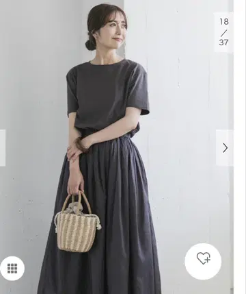 어반 리서치 도어스 보일 컷 도킹 원피스 차콜 그레이