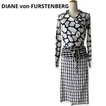 다이앤 폰 파스텐버그 긴팔 롱 원피스 실크