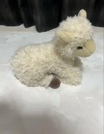 화이트 라마 봉제 인형 SM038