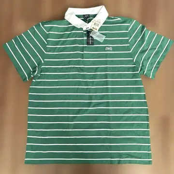 Le TIGRE 루디그레 스트라이프 피케 셔츠 그린 미사용 XL 00's