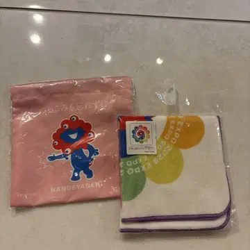 오사카 엑스포 미니 타월 약 25 x 25cm 복조리
