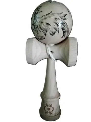 켄다마 새상품 희귀 패턴 [손글씨?] KENDAMA-USA 여분 실 포함
