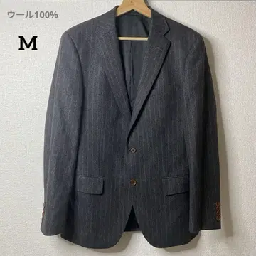 그레이 스트라이프 고급 새상품급 울 100% 남성용 자켓