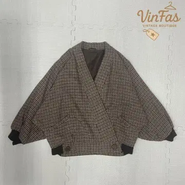 00s vintage 그레이 가는 스트라이프 테일러드 자켓
