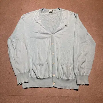 Lacoste 가디건 코튼 니트 스카이블루 얇은 소재 4