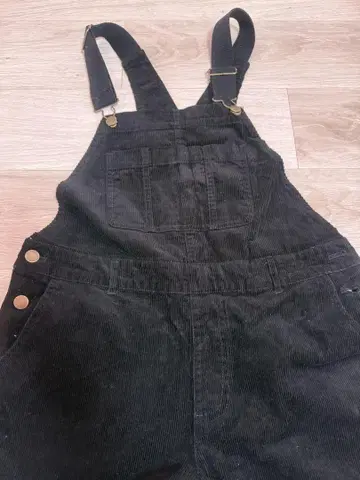 블랙 코듀로이 살로펫 오버롤