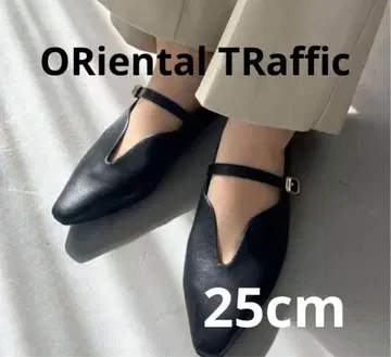 ORiental TRaffic 벨트 디자인 플랫 펌프스 25 새상품급