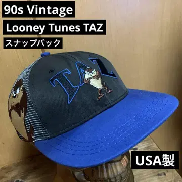 레어 90s 빈티지 Looney Tunes TAZ 스냅백 캡