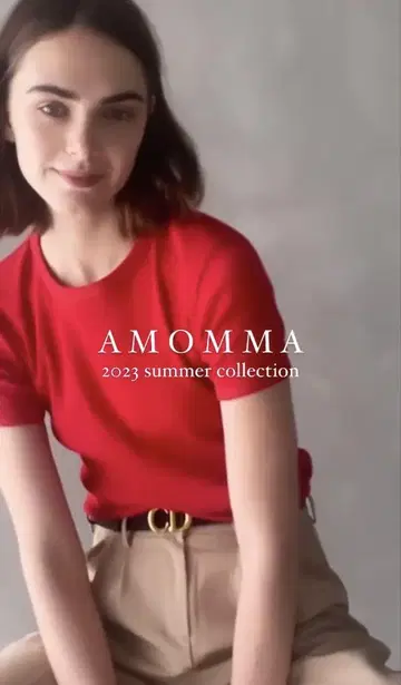 새상품급 AMOMMA basic 리브T셔츠