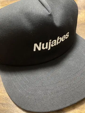 Nujabes 자수 로고 야구 모자 블랙