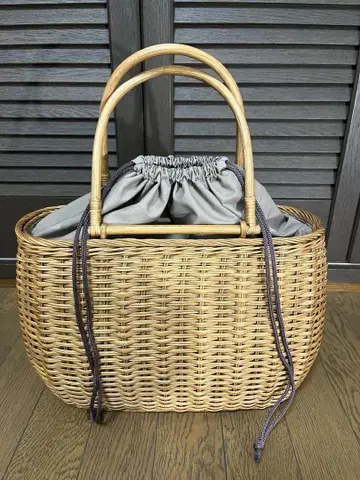 민예품 등롱 라탄 바스켓백 바스켓 위브 바스켓백 복조리 내부 가방 미사용