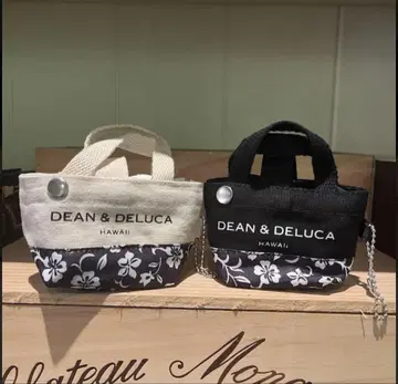 DEAN & DELUCA 하이비스커스 패턴 미니 토트형 파우치