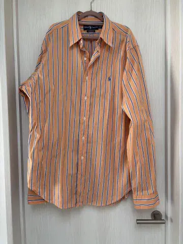 랄프 로렌 오렌지와 파랑 스트라이프 L~XL