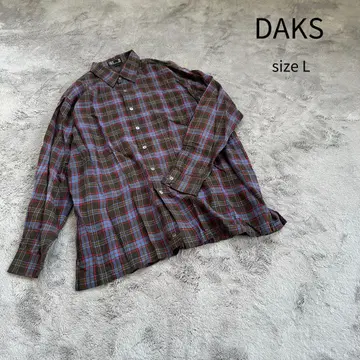 DAKS 닥스 닥스골프 셔츠 체크 셔츠 긴팔 셔츠 L