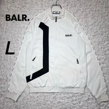 [ BALR. ] 나일론 자켓 암 로고 원포인트 로고 화이트 [ L ]