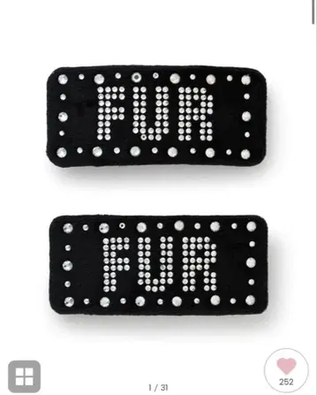 [ 완판템 ] 벨로아 머리핀 세트 FURFUR 블랙