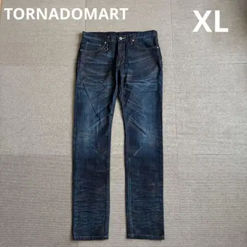 토네이도 마트 오니히게 가공 데님 XL 청바지 y2k