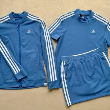 adidas 골프웨어 셋업 자켓 포함 L 파랑 3종 세트