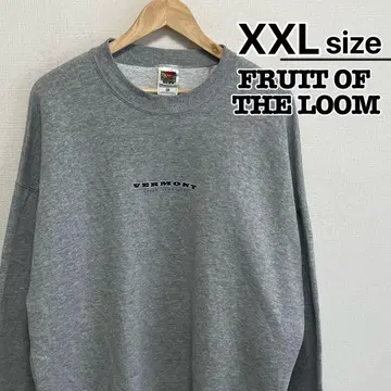90s 프룻 오브 더 룸 맨투맨 XXL 그레이 프린트 버몬트