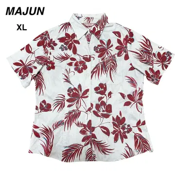 MAJUN 마준 카리유시 의류 반팔 셔츠 XL 빨간색