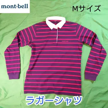 [ 구제 의류 고품질 ] 몽벨 긴팔 피케 셔츠 라거 셔츠 보더 무늬