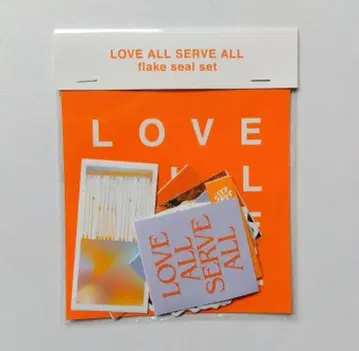 새상품 후지이 카제 LOVE ALL SERVE ALL 플레이크 씰