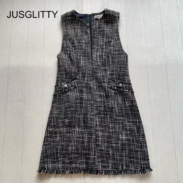 JUSGLITTY 라메 트위드 미니 점프스커트 0
