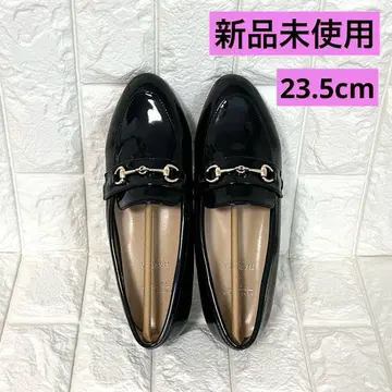 로페피크닉 HARUTA 에나멜 비트 로퍼 23.5 블랙