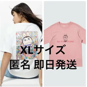 UNIQLO POPMART UT 라브브 XL 사이즈 유니클로 핑크 화이트