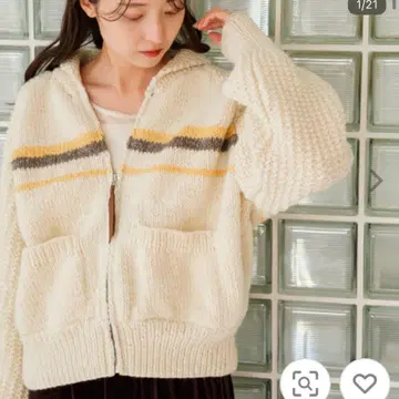 카스타네 카우친 핸드 니트 아우터