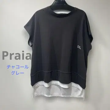 Praia 백 크로스 디자인 상의 차콜