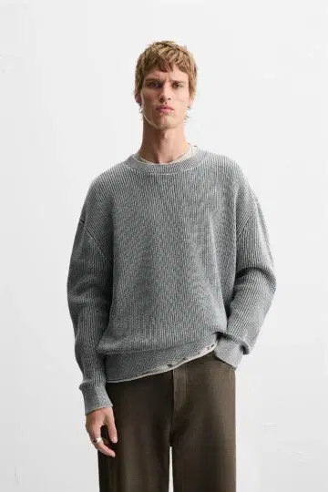 ZARA 자라 워시드 리브 스웨터 S 사이즈 완판템