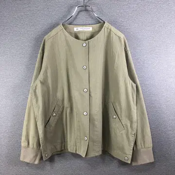 Journal standard luxe 노카라 자켓 F 카키