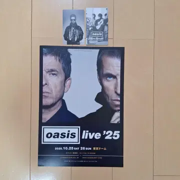 Oasis 2025 라이브 플라이어 1장 카드 2장