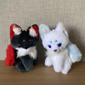쵸콘과 구미님 코마여우 LMC 봉제 인형 2개 세트 오코게 셋카